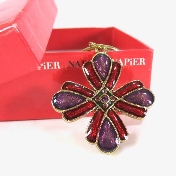 NAPIER Maltese Cross Key Ring, Original Box, 90's - Picture 3 of 8